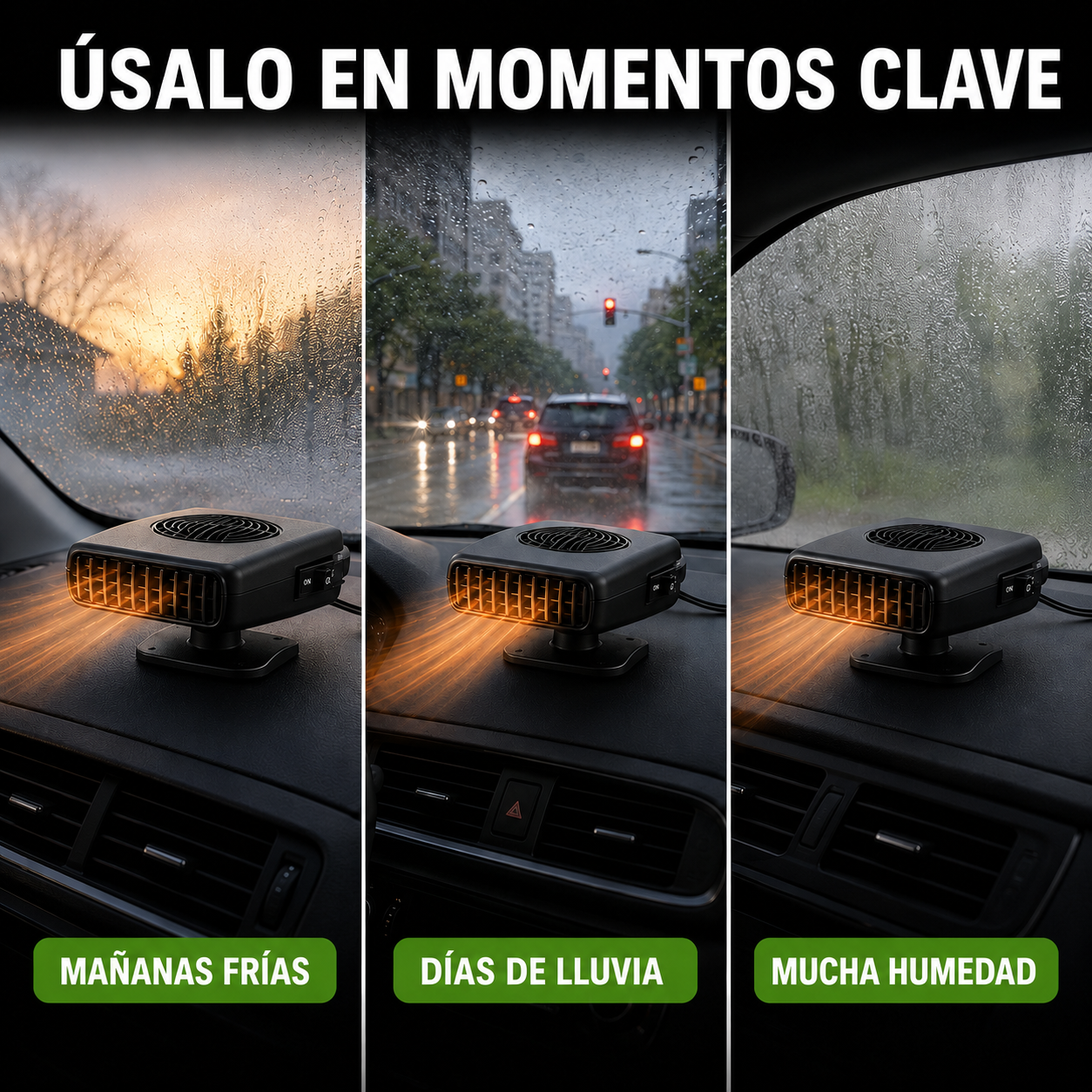 Calentador de Auto (Promoción 2x1): desempaña tus vidrios y maneja más cómodo este invierno
