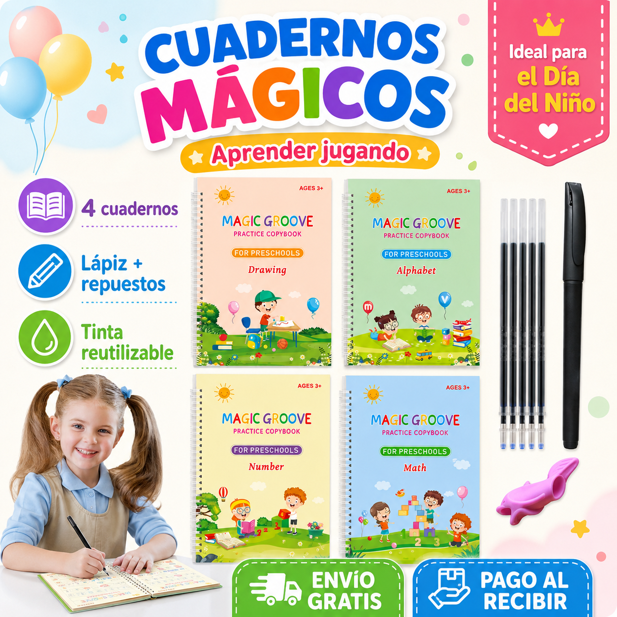 🎁 Cuadernos Mágicos Educativos – Aprende, Practica y Vuelve a Empezar