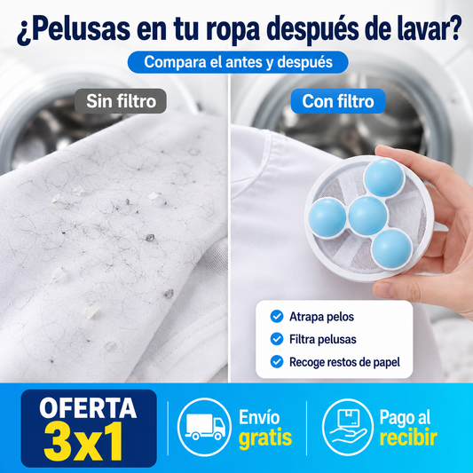Filtro Flotante para Lavadora ¡Ofera 3x1! 🌀