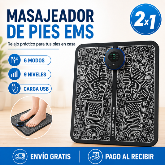 Masajeador de Pies EMS 2x1 – Relajo en Casa para Pies Cansados 🔥