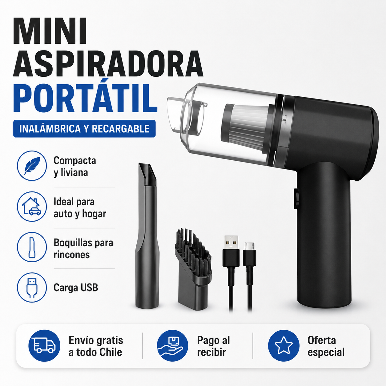 📦 Aspiradora Portatil con Envío Gratis - ¡Solo por hoy!