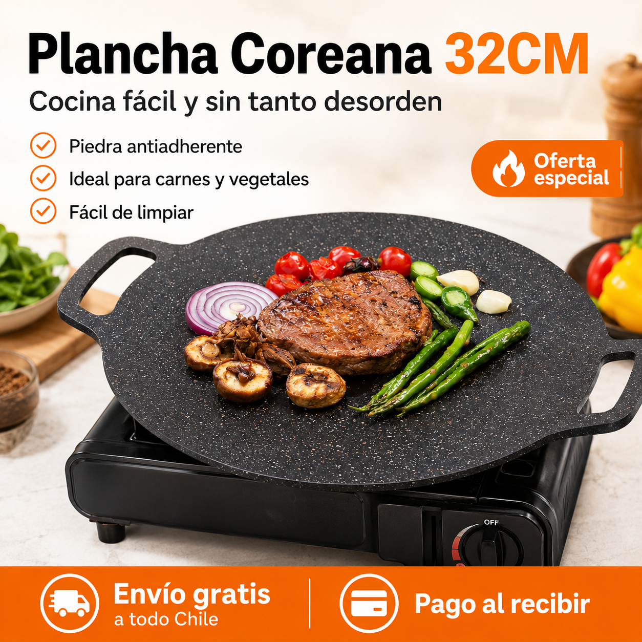🔥 Plancha Coreana 32CM - ¡OFERTA UNICA!